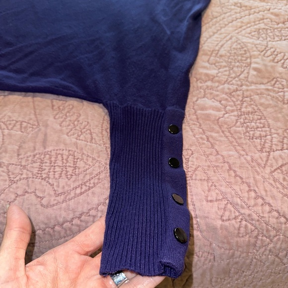 Alfani Women’s Turtleneck Poncho Sweater Purple Small - Picture 7 of 14